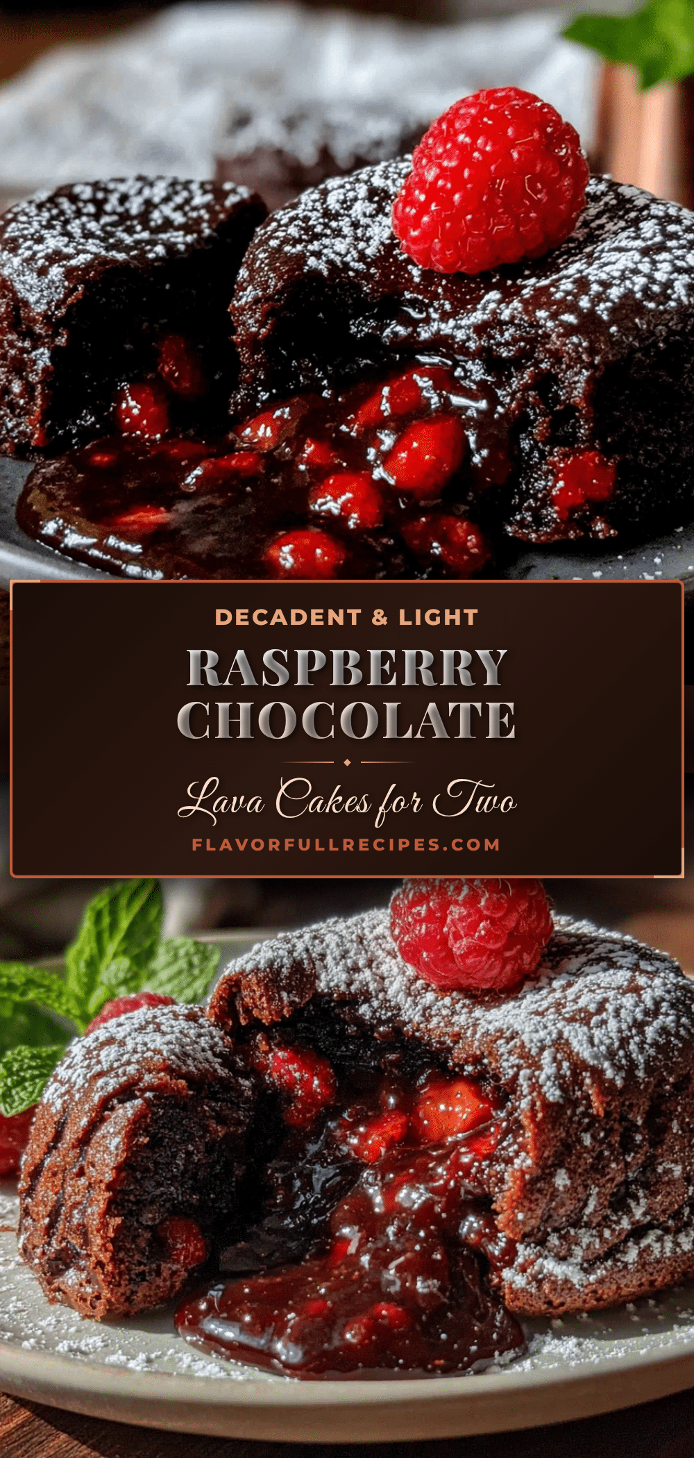 lighter raspberry chocolate lava cakes for two recipe