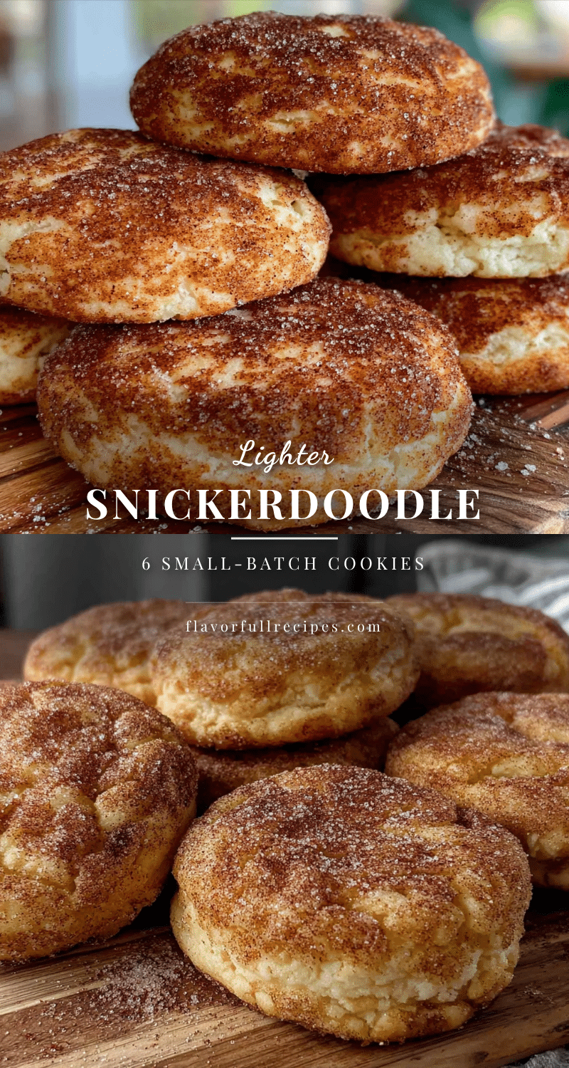 lighter small-batch snickerdoodle cookies recipe
