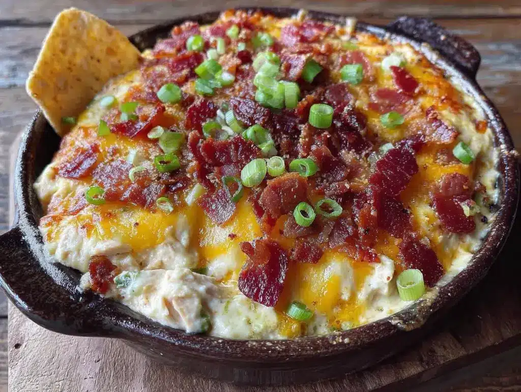 loaded bacon ranch football dip - featured image
