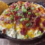 loaded bacon ranch football dip - featured image