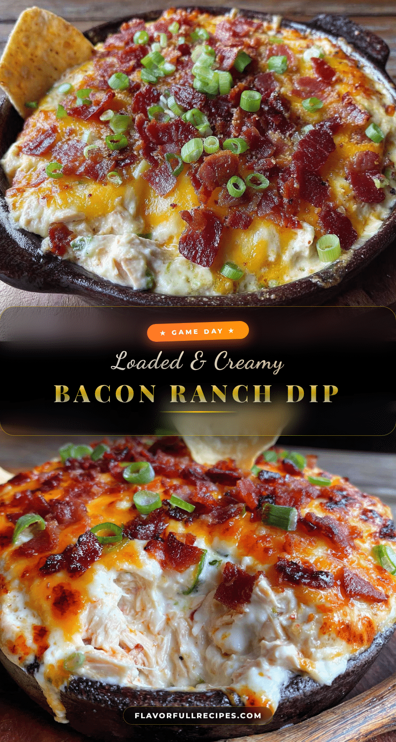 loaded bacon ranch football dip recipe