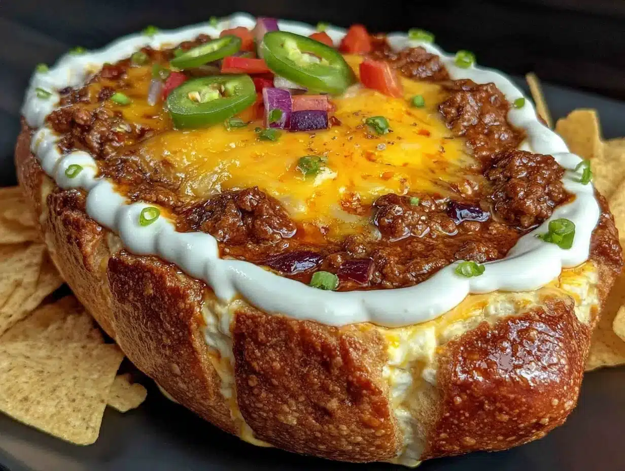 loaded nacho football dip with ground beef preparation steps