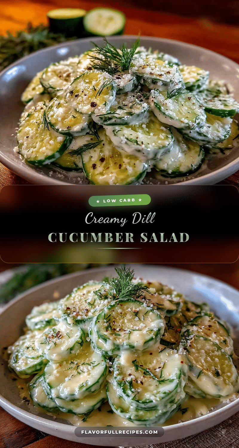 low carb creamy dill cucumber salad recipe