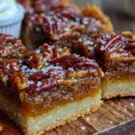 maple bourbon pecan pie bars - featured image