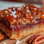 maple bourbon pecan pie bars - featured image