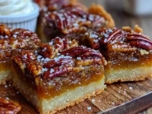 maple bourbon pecan pie bars - featured image