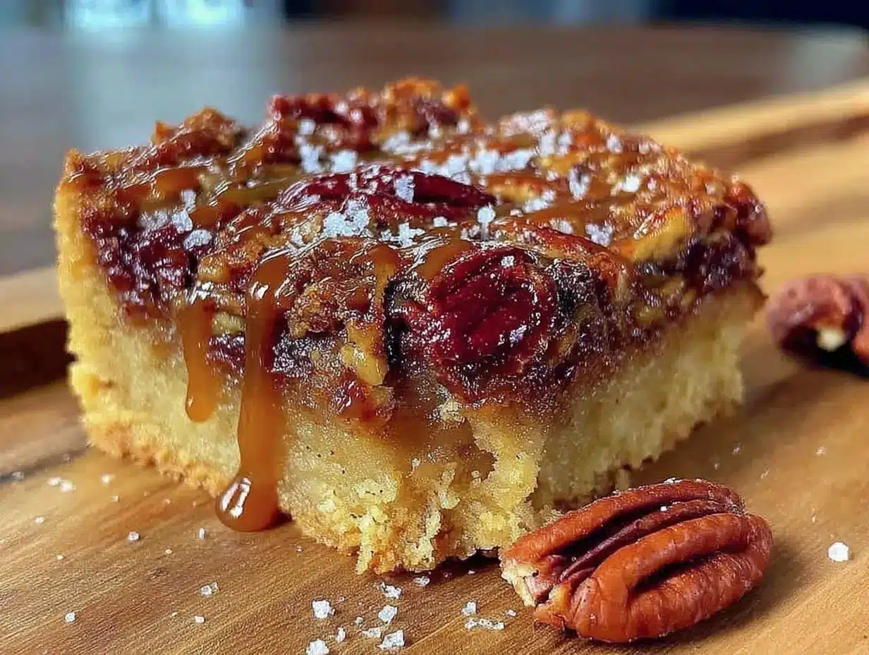 maple bourbon pecan pie bars preparation steps