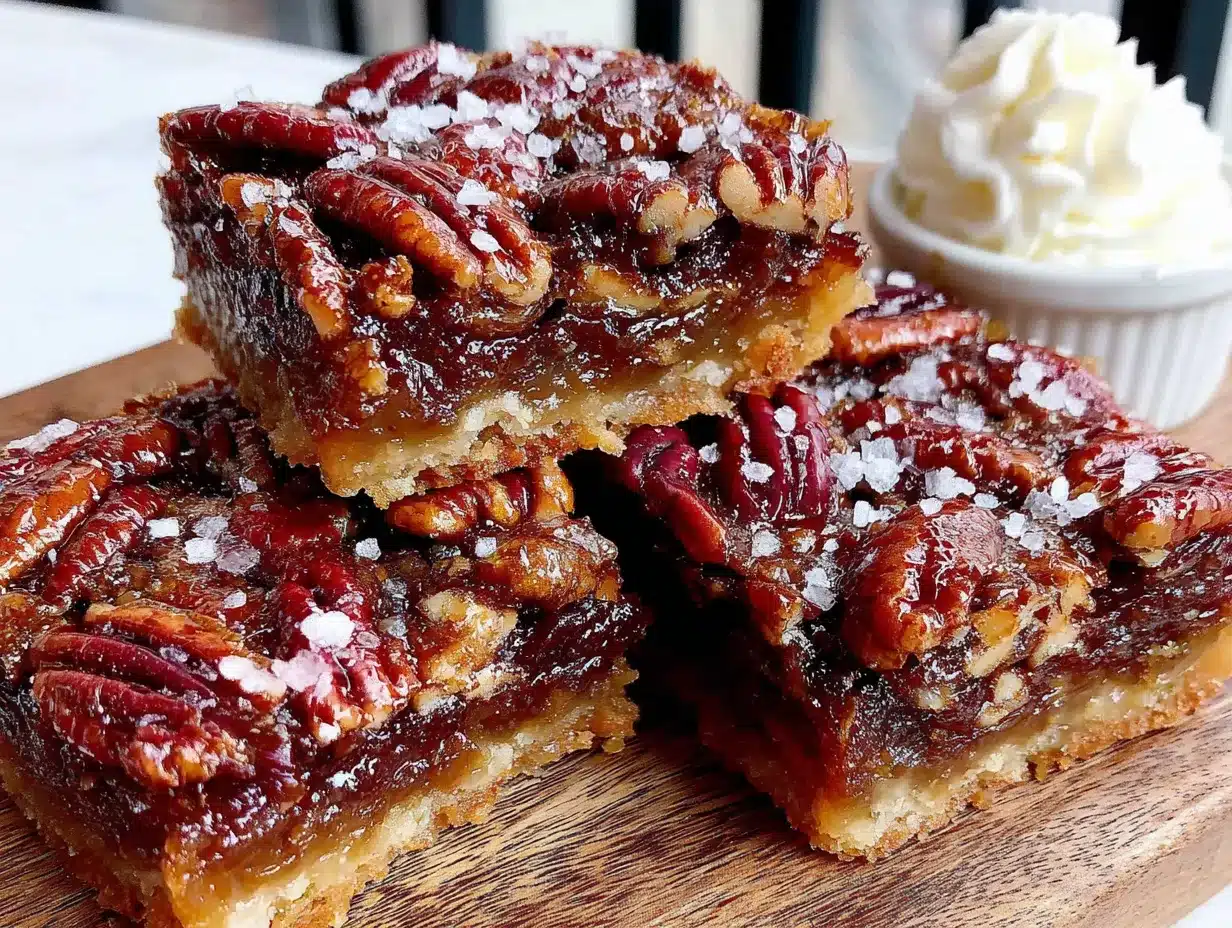 maple bourbon pecan pie bars preparation steps