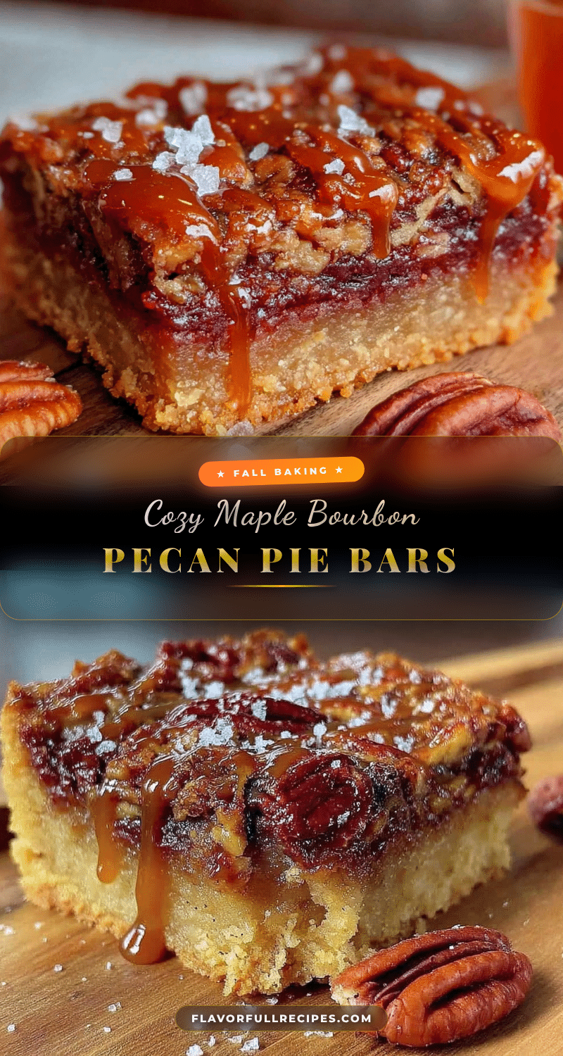 maple bourbon pecan pie bars recipe