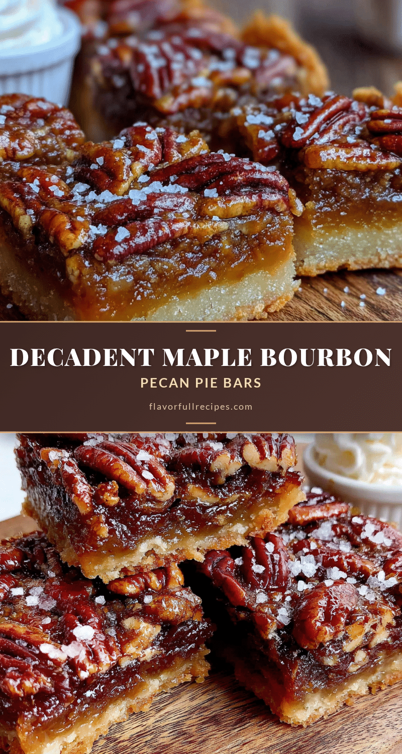 maple bourbon pecan pie bars recipe
