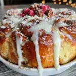 maple cinnamon roll casserole - featured image