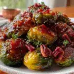 Maple Roasted Brussels Sprouts with Bacon - featured image