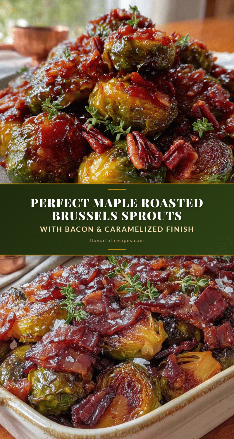 Maple Roasted Brussels Sprouts with Bacon recipe
