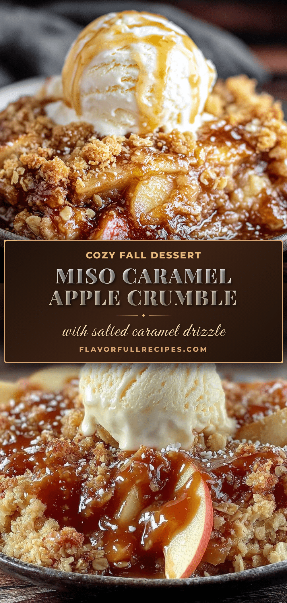 miso caramel apple crumble recipe