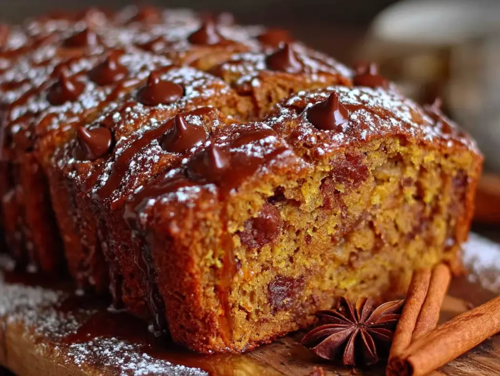 moist chocolate chip pumpkin banana bread - featured image