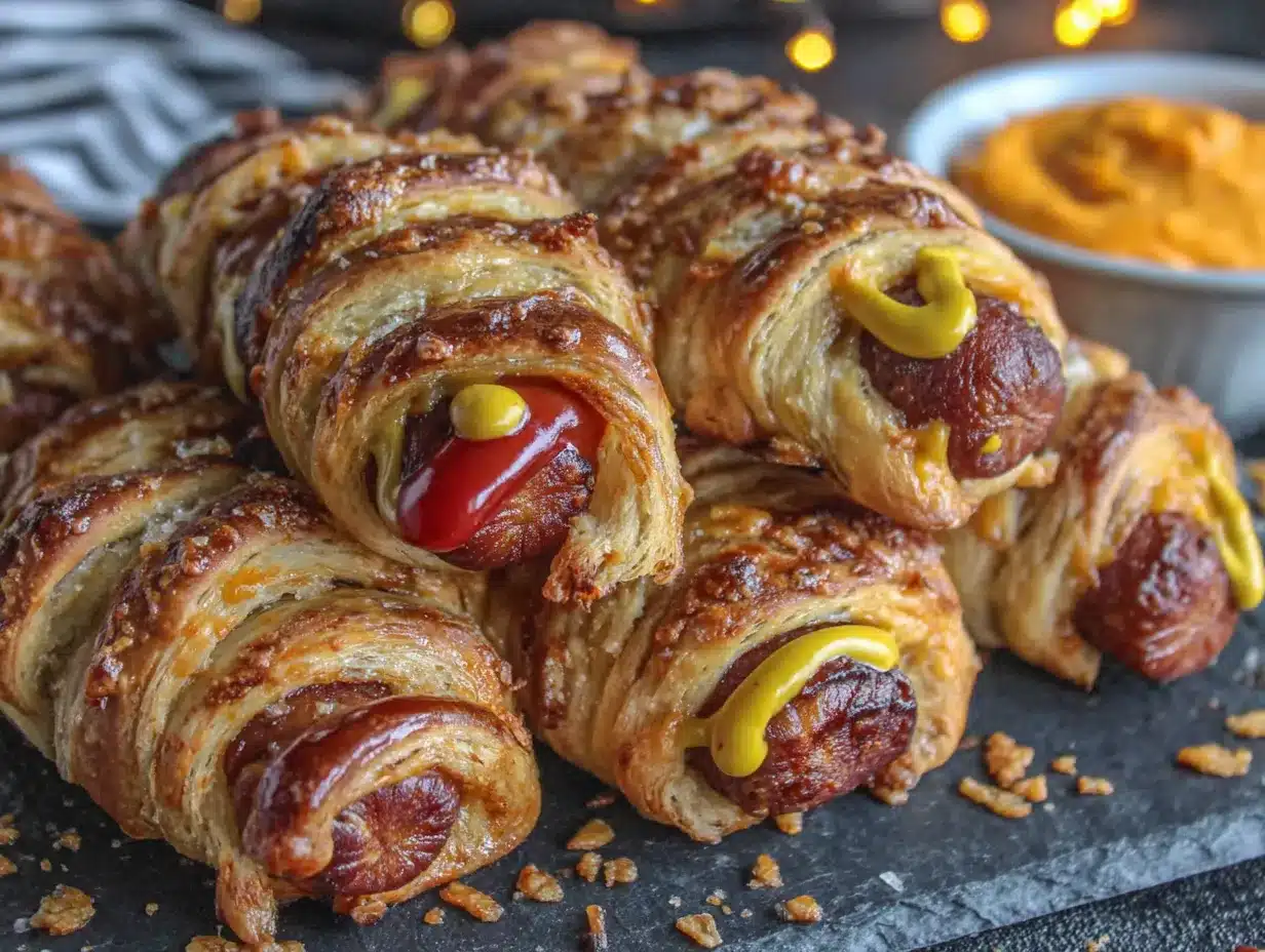 Mummy Hot Dog Bites preparation steps