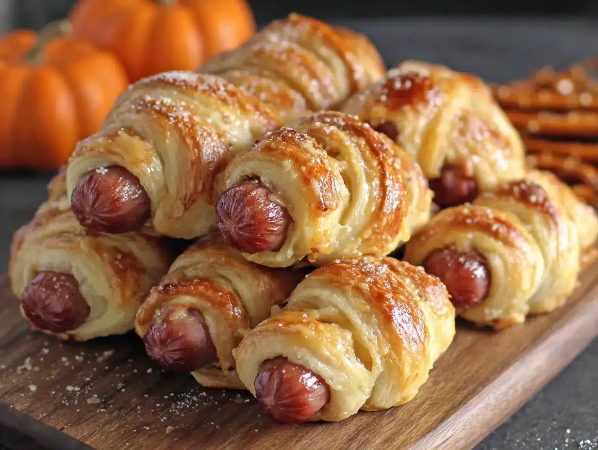 mummy hot dog crescent rolls preparation steps