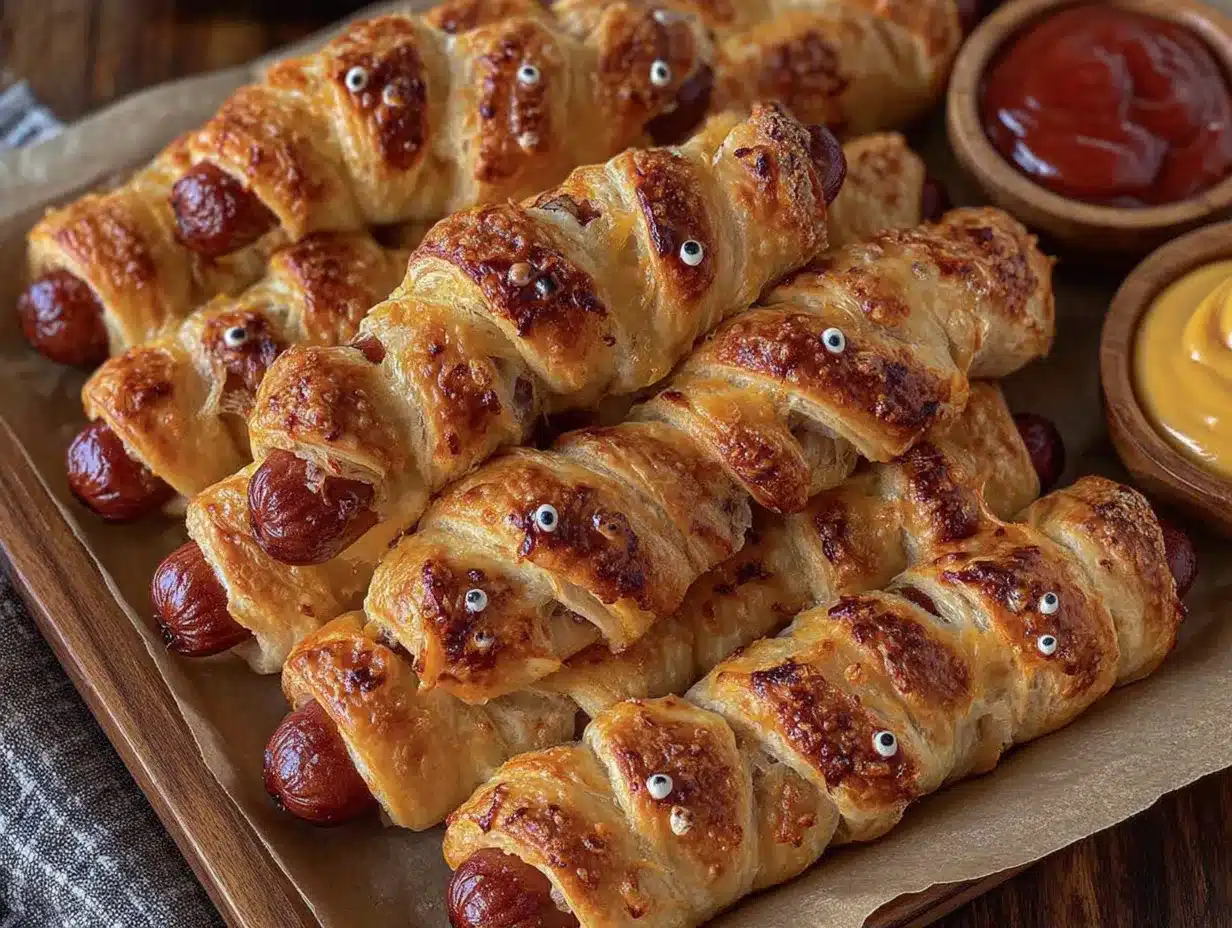 mummy hot dogs preparation steps