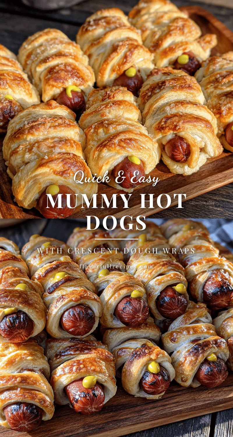 Mummy hot dogs recipe