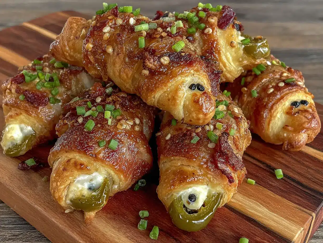 Mummy Jalapeno Popper Pigs in a Blanket preparation steps