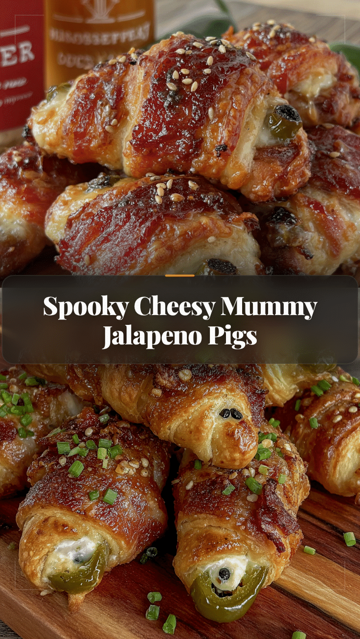 Mummy Jalapeno Popper Pigs in a Blanket recipe