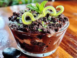 no-bake dirt cups with gummy worms - featured image
