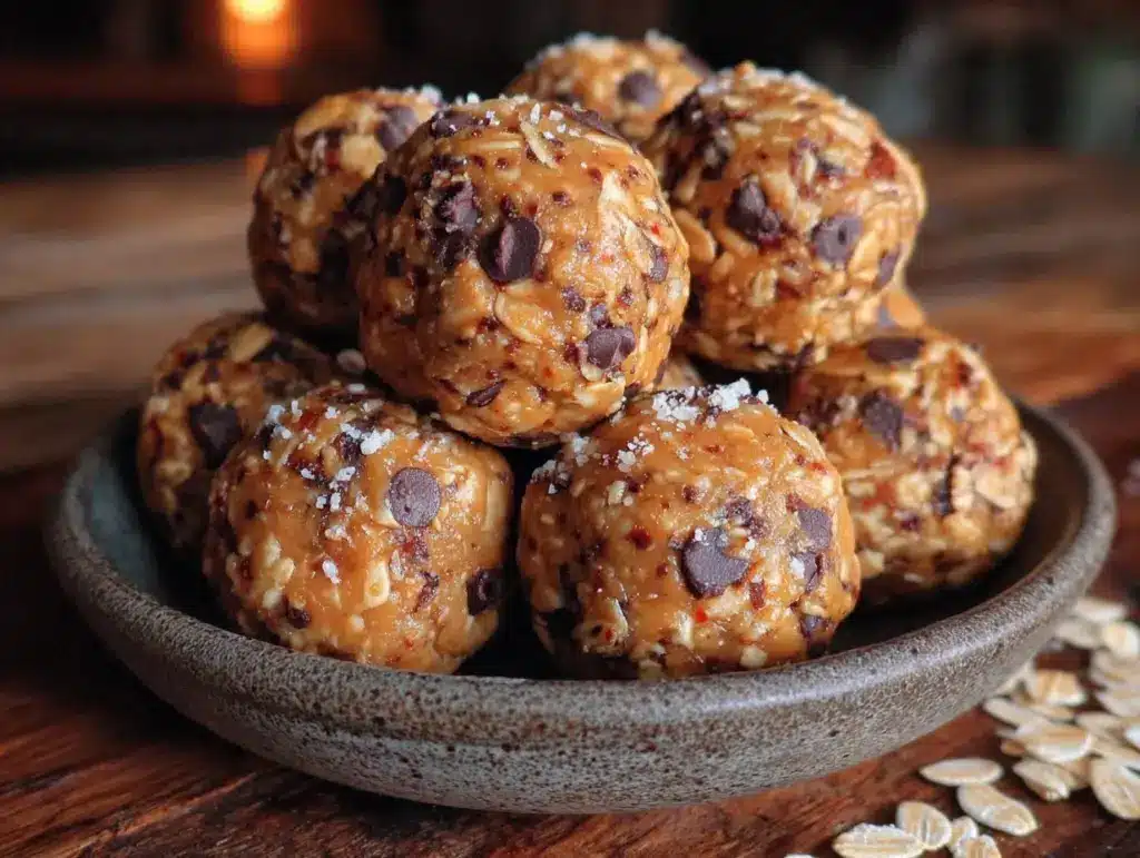 no-bake peanut butter protein balls - featured image