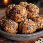 no-bake peanut butter protein balls - featured image