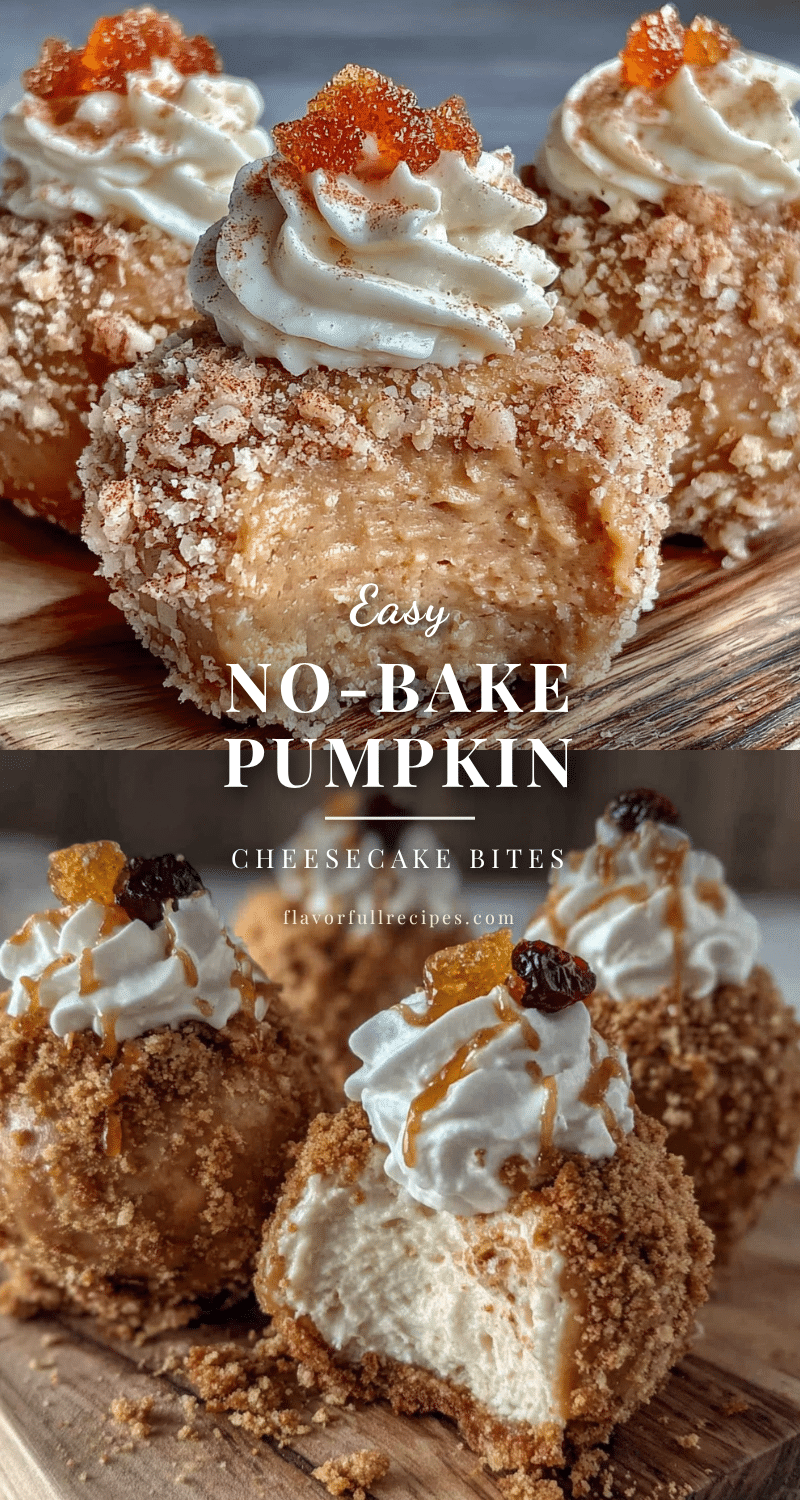 no-bake pumpkin cheesecake bites recipe