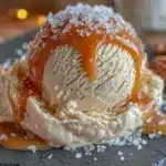 no-churn salted caramel ice cream - featured image