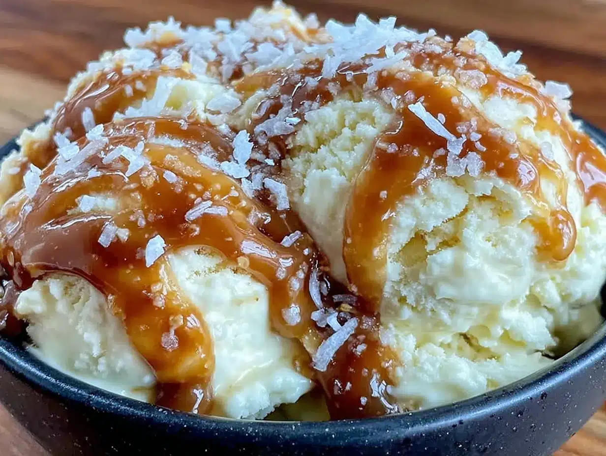 no-churn salted caramel ice cream preparation steps