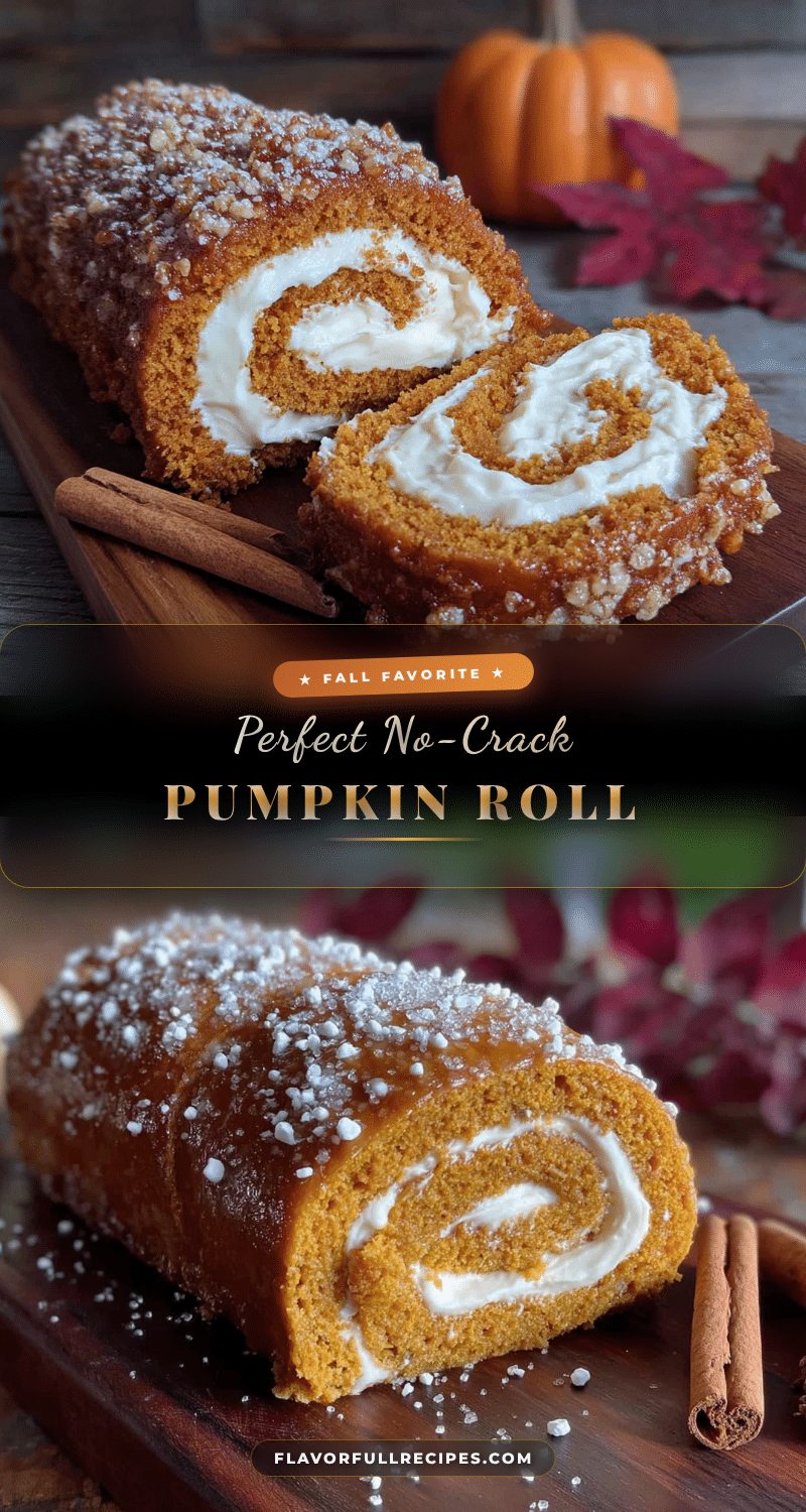 no-crack pumpkin roll with cream cheese filling recipe