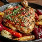 one-pan fall harvest chicken - featured image
