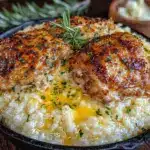 one-pan garlic butter chicken and rice - featured image