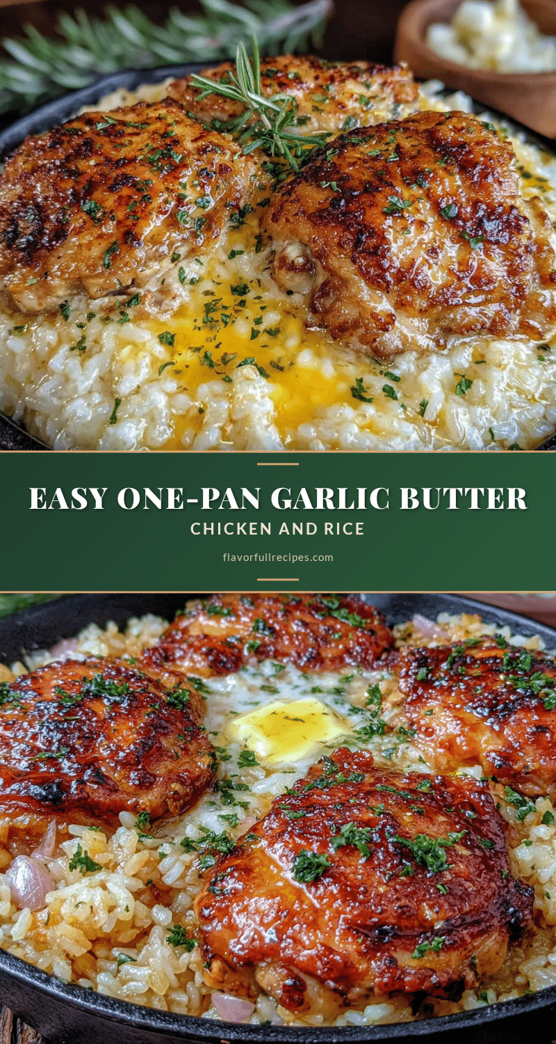 one-pan garlic butter chicken and rice recipe