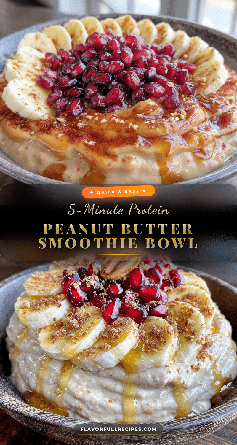 peanut butter protein smoothie bowl recipe