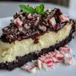 peppermint bark cheesecake - featured image
