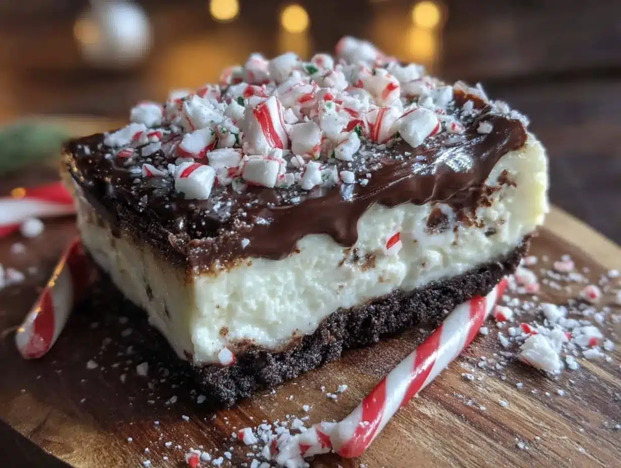 peppermint bark cheesecake bars preparation steps