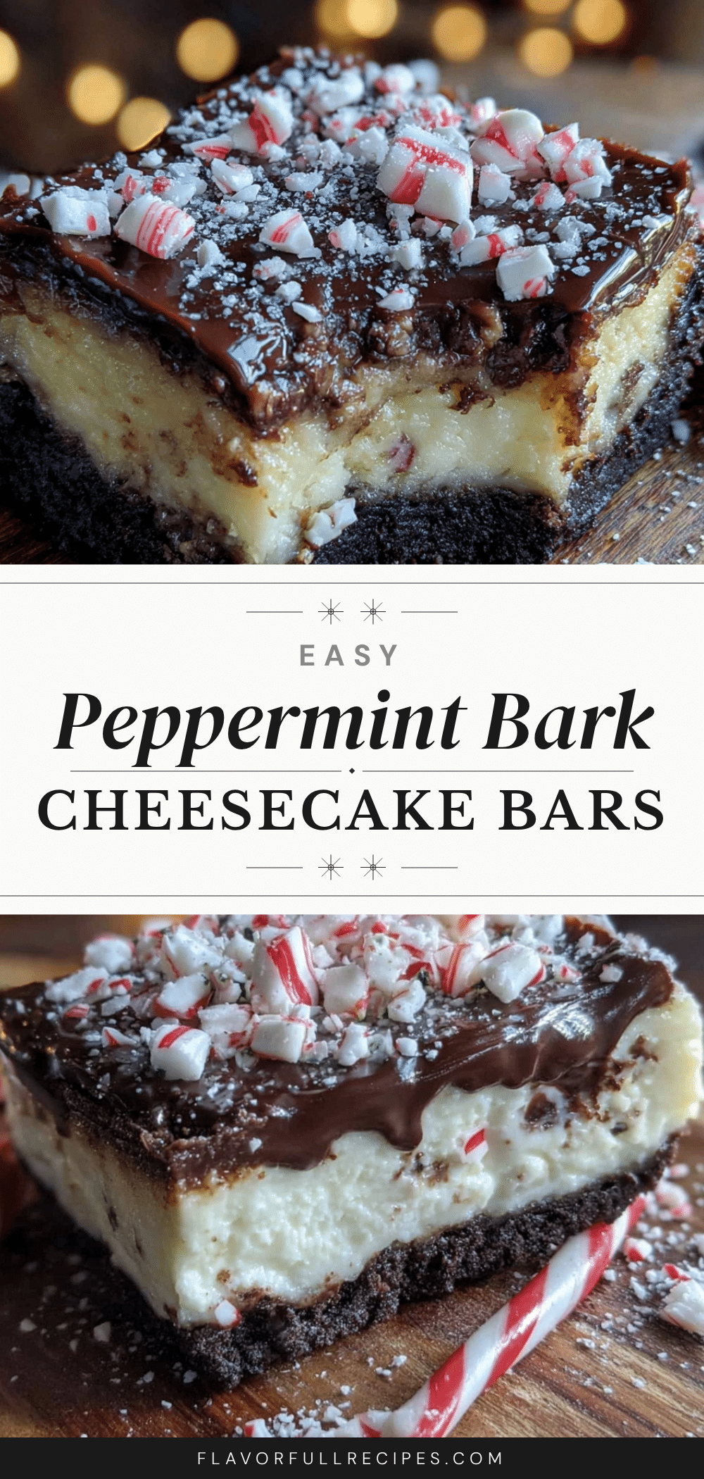 peppermint bark cheesecake bars recipe