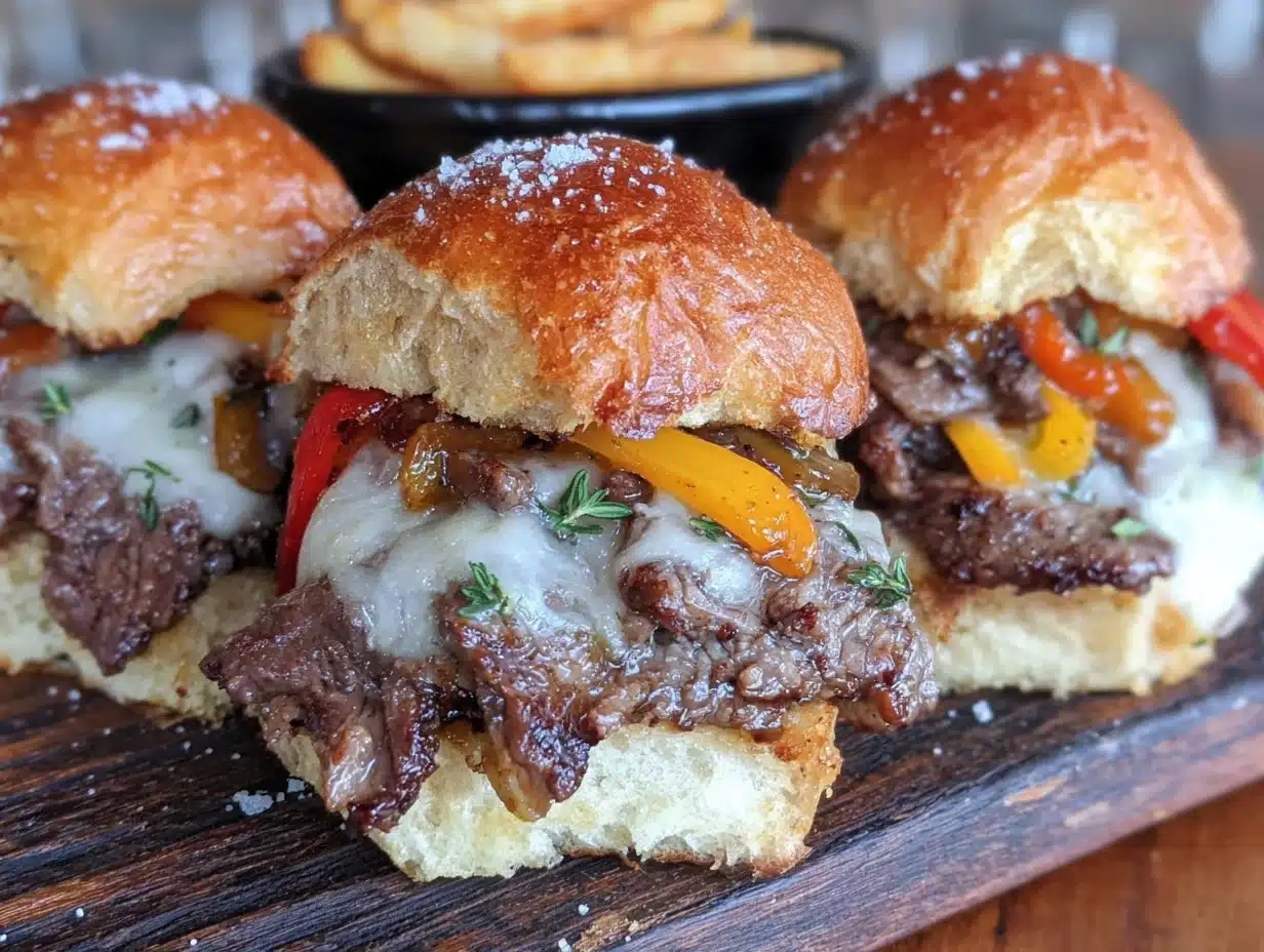 Philly cheesesteak sliders - featured image