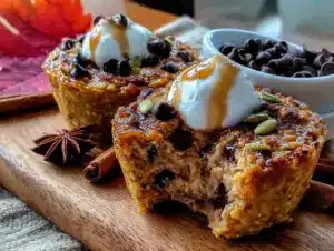 pumpkin baked oatmeal cups - featured image