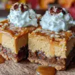 pumpkin cheesecake bars with gingersnap crust - featured image