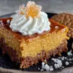 pumpkin cheesecake bars with gingersnap crust - featured image