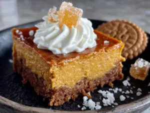pumpkin cheesecake bars with gingersnap crust - featured image