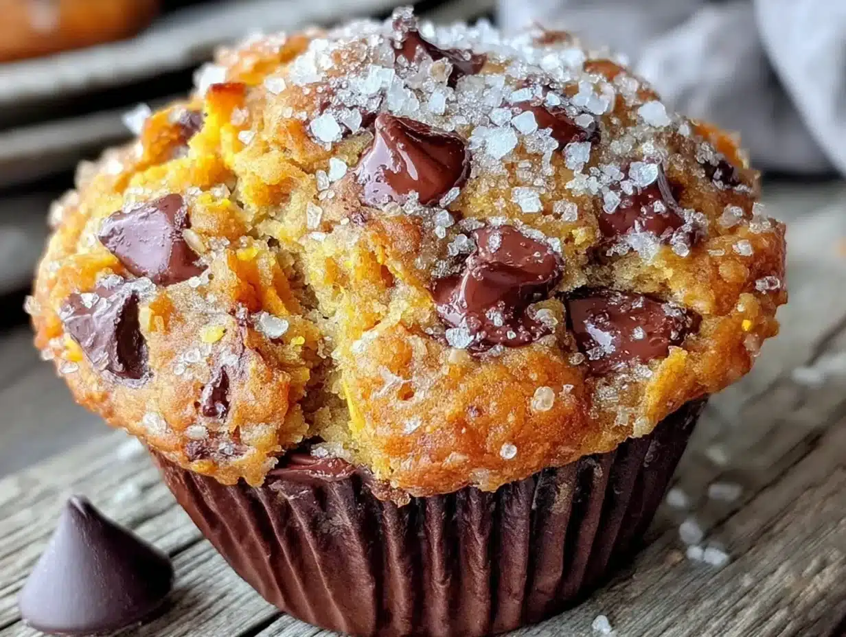 pumpkin chocolate chip muffins - featured image