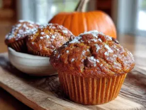 pumpkin chocolate chip muffins - featured image