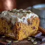 pumpkin chocolate chip snack cake - featured image