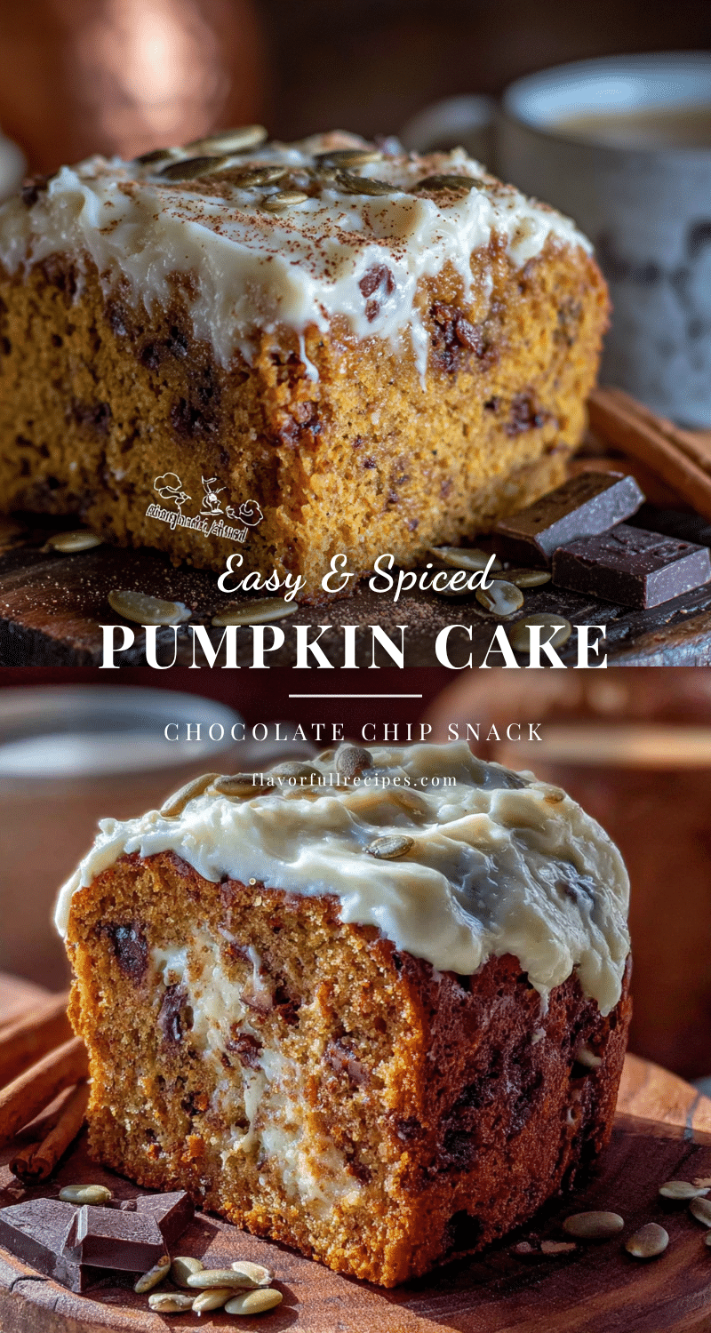 pumpkin chocolate chip snack cake recipe