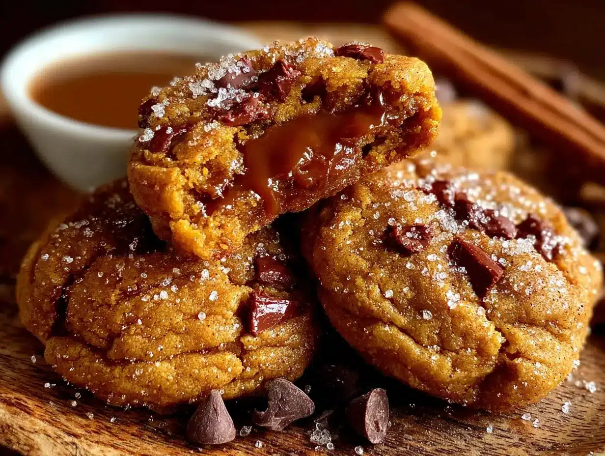 pumpkin chocolate chip snickerdoodle cookies preparation steps