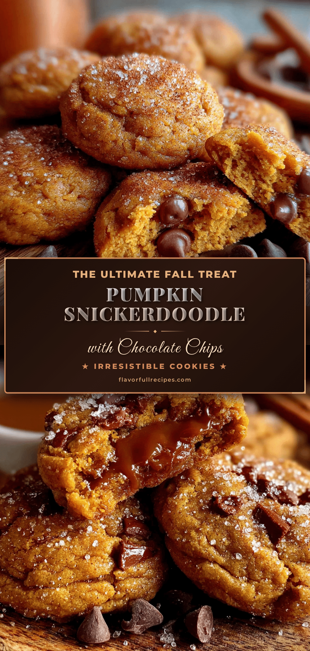 pumpkin chocolate chip snickerdoodle cookies recipe